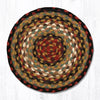 Earth Rugs MS-319 Burgundy/Mustard/Black Round Swatch 10``x10``