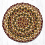 Earth Rugs MS-324 Olive/Burgundy/Gray Round Swatch 10``x10``