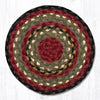 Earth Rugs MS-338 Burgundy/Olive/Charcoal Round Swatch 10``x10``