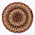 Earth Rugs MS-357 Burgundy/Gray/Cream Round Swatch 10``x10``