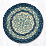 Earth Rugs MS-362 Breezy Blue/Taupe/Ivory Round Swatch 10``x10``