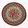 Earth Rugs MS-417 Thistle Green/Country Red Round Swatch 10``x10``