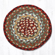 Earth Rugs MS-417 Thistle Green/Country Red Round Swatch 10``x10``