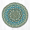 Earth Rugs MS-419 Sage/Ivory/Settlers Blue Round Swatch 10``x10``