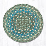 Earth Rugs MS-419 Sage/Ivory/Settlers Blue Round Swatch 10``x10``
