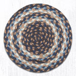 Earth Rugs MS-743 Blue Round Swatch 10``x10``