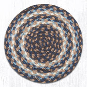 Earth Rugs MS-743 Blue Round Swatch 10``x10``