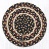 Earth Rugs MS-774 Burgundy/Black/Dijon Round Swatch 10``x10``