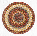 Earth Rugs MS-784 Taupe/Golden Rod/Terracotta Round Swatch 10``x10``