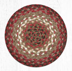 Earth Rugs MS-785 Taupe/Rose/Burgundy Round Swatch 10``x10``