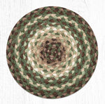 Earth Rugs MS-786 Taupe/Dark Brown/Cactus Round Swatch 10``x10``