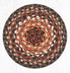 Earth Rugs MS-787 Dark Brown/Taupe/Terracotta Round Swatch 10``x10``