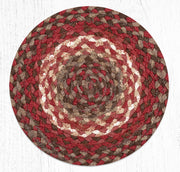 Earth Rugs MS-789 Taupe/Chestnut/Chili Pepper Round Swatch 10``x10``