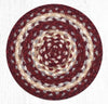 Earth Rugs MS-791 Burgundy/Gray/Cream Round Swatch 10``x10``