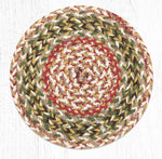 Earth Rugs MS-9-24 Olive Round Swatch 10``x10``