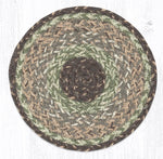 Earth Rugs MS-9-110 Moss Bark Round Swatch 10``x10``