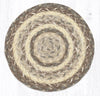 Earth Rugs MS-9-113 Khaki Round Swatch 10``x10``