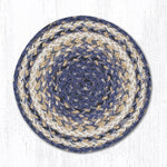 Earth Rugs MS-9-97 Deep Blue Round Swatch 10``x10``