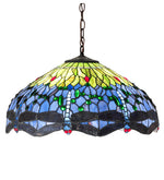 Meyda Lighting 46584 22"W Tiffany Hanginghead Dragonfly Pendant