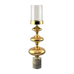 Sagebrook Home 18682-02 Metal, 21" Hurricane Sphere, Dark Gold