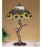 Meyda Lighting 47632 23.5"H Wild Sunflower Table Lamp