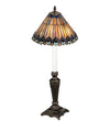 Meyda Lighting 47840 23"H Tiffany Jeweled Peacock Buffet Lamp