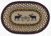 Earth Rugs PM-OP-19 Black Moose Oval Placemat 13``x19``