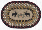 Earth Rugs PM-OP-19 Black Moose Oval Placemat 13``x19``