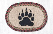 “Earth Rugs Bear Paw Oval Placemat 13x19 rustic cabin dining table accent”
