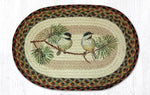 Earth Rugs PM-OP-81 Chickadee Oval Placemat 13``x19``