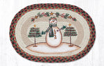 Earth Rugs PM-OP-81 Moon & Star Snowman Oval Placemat 13``x19``
