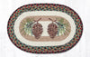 Earth Rugs PM-OP-81 Pinecone Oval Placemat 13``x19``