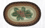 Earth Rugs PM-OP-83 Pinecone Red Berry Oval Placemat 13``x19``