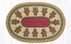 Earth Rugs PM-OP-111 Gingerbread Men Oval Placemat 13``x19``