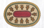 Earth Rugs PM-OP-111 Gingerbread Men Oval Placemat 13``x19``