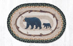 Earth Rugs PM-OP-116 Mama & Baby Bear Oval Placemat 13``x19``