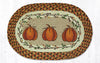 Earth Rugs PM-OP-222 Harvest Pumpkin Oval Placemat 13``x19``