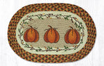 Earth Rugs PM-OP-222 Harvest Pumpkin Oval Placemat 13``x19``