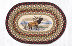 Earth Rugs PM-OP-319 Winter Elk Oval Placemat 13``x19``