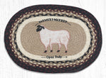 Earth Rugs PM-OP-344 Farmhouse Sheep Oval Placemat 13``x19``