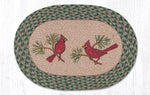 Earth Rugs PM-OP-365 Cardinals Oval Placemat 13``x19``