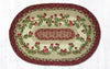 Earth Rugs PM-OP-390 Cranberries Oval Placemat 13``x19``