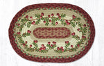 Earth Rugs PM-OP-390 Cranberries Oval Placemat 13``x19``