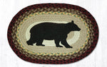 Earth Rugs PM-OP-395 Cabin Bear Oval Placemat 13``x19``