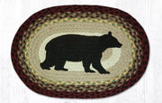 Earth Rugs Cabin Bear Oval Placemat 13x19