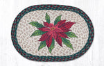 Earth Rugs PM-OP-508 Poinsettia Oval Placemat 13``x19``