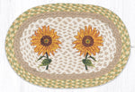 Earth Rugs PM-OP-529 Sunflowers Oval Placemat 13``x19``
