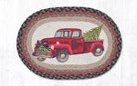 Earth Rugs PM-OP-530 Christmas Truck Oval Placemat 13``x19``