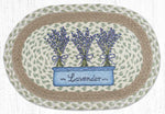 Earth Rugs PM-OP-611 Lavender Oval Placemat 13``x19``