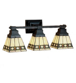 Meyda Lighting 48028 20"W Diamond Band Mission 3 LT Vanity Light Ceiling Fixtures